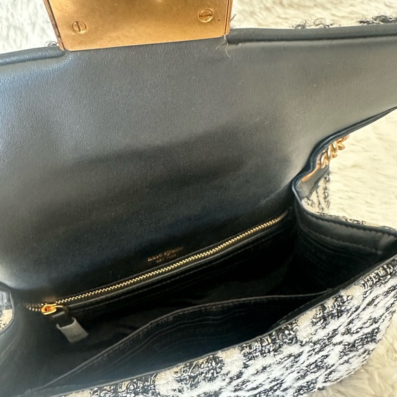 NWT - KATE SPADE Evelyn Black Multi Spade Flower Tweed Handbag - Picture 8 of 11